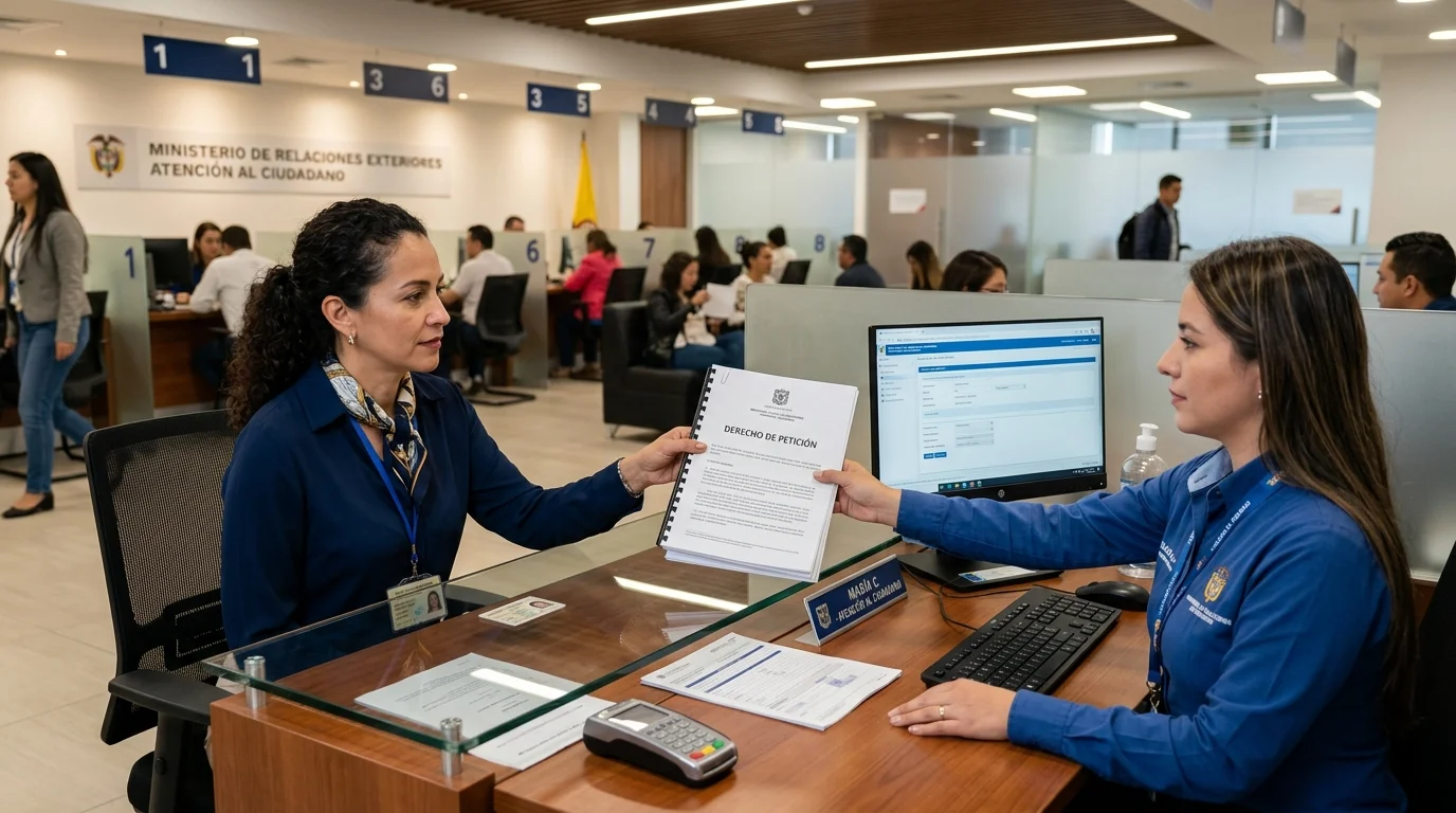 Ciudadana radicando formalmente un derecho de peticion general de informacion