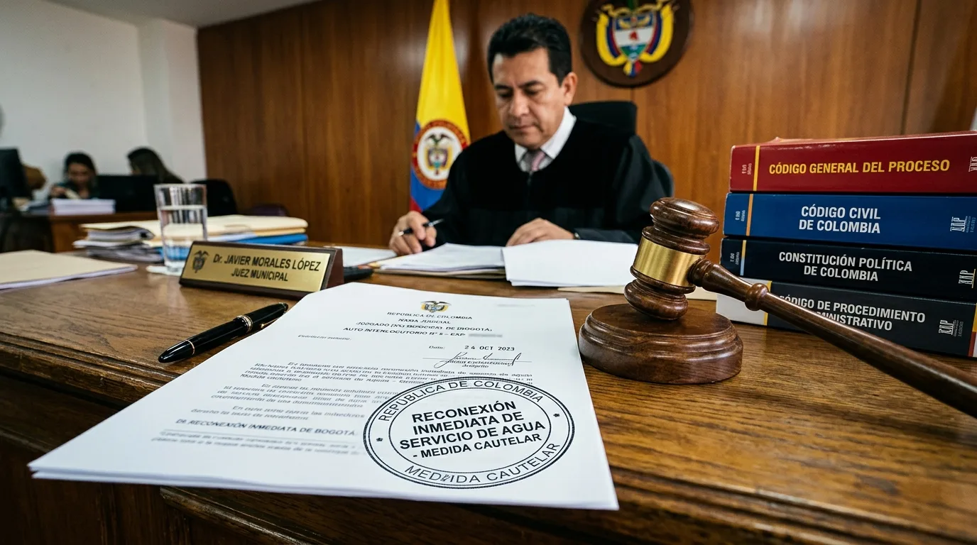 Auto judicial de reconexión inmediata de agua potable en Colombia