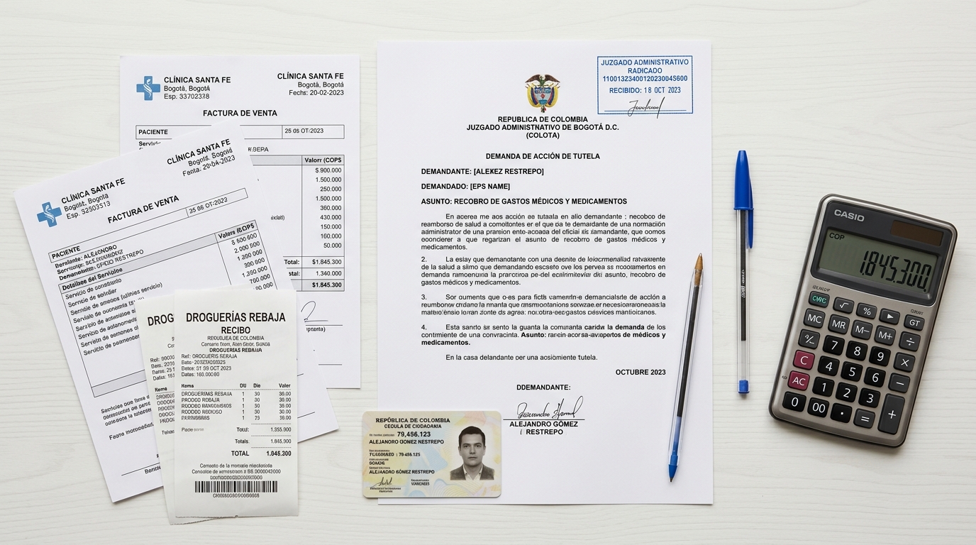 Documentos legales para tutela por reembolso de gastos medicos