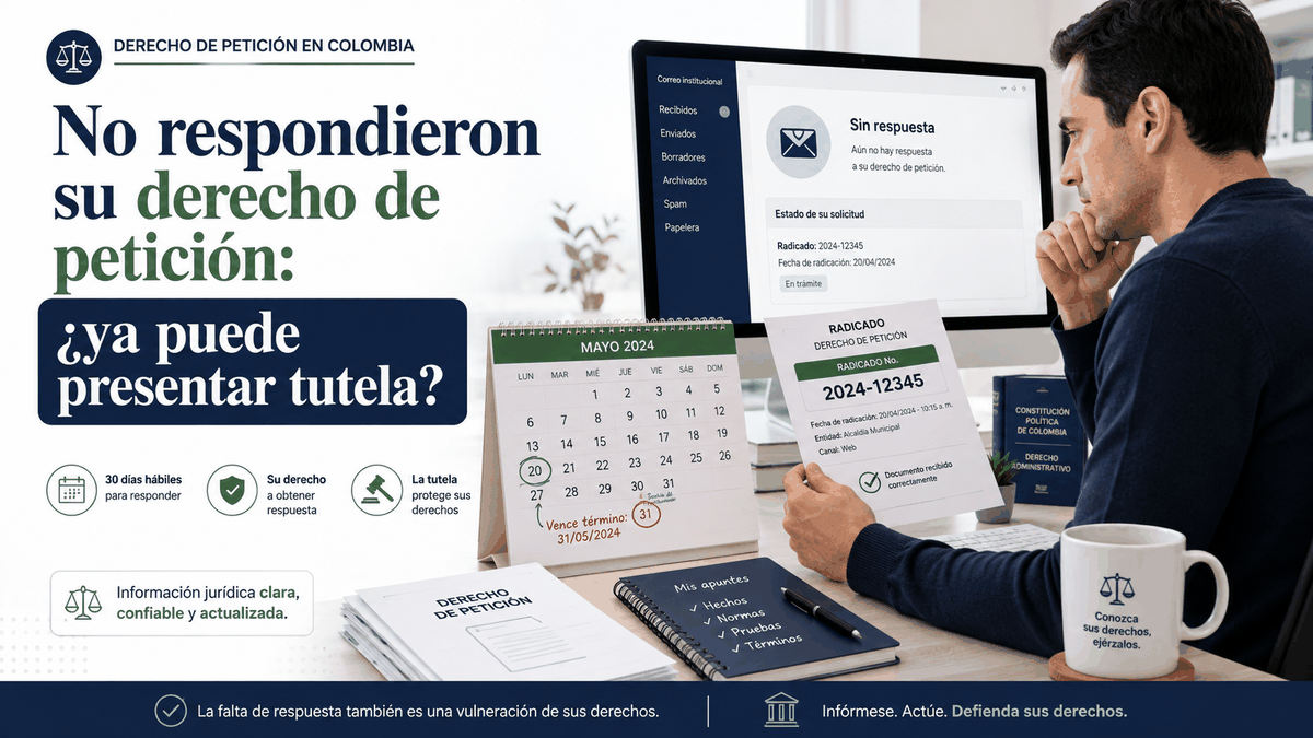 ¿No respondieron su derecho de petición? Cuándo presentar tutela en 2026